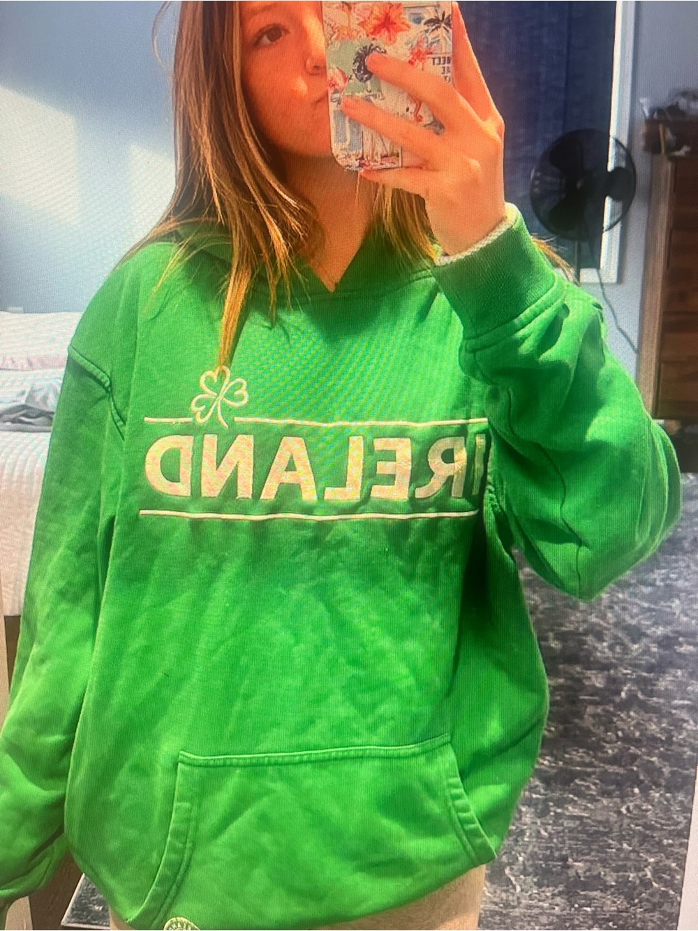 Green Ireland Graphic Hoodie Sweatshirt